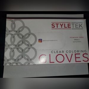 StyleTek Clear Coloring Gloves 100 Ct Small
